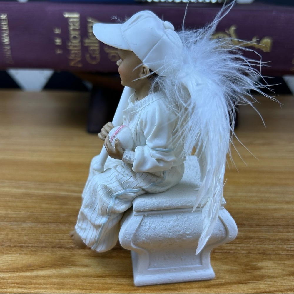 Sweet Child Angel Baseball Figurine Sculpture Whimsical Décor Collectible Rare - Picture 10 of 17